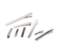 CSFFA 20/50 Piezas de 30/40/45/55/75/100 mm, Base de Horquilla de cocodrilo de una Sola Punta de Metal Plana for Pinzas de Pelo DIY, Accesorios for Hacer Joyas(67mm_20Pcs)