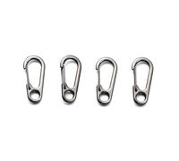 CSFFA 5/10 Piezas de mosquetones con Hebilla de Langosta for llaveros, Hebillas for Acampar al Aire Libre, 13 x 34 mm, Ganchos de presión de aleación, llaveros, Clips for Herramientas(Gun Black_5pcs)