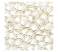 CSFFA 50-100 Cuentas acrílicas de 8/10 mm con Forma corazón ABS, Perlas imitación for Hacer Collares y Pulseras, Accesorios joyería Hechos a Mano(8mm-100pcs)