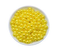 CSFFA 50-1000 Cuentas de Perla de imitación ABS con Agujero, 4/6/8/10/12 mm, Redondas, de plástico acrílico, espaciadoras for bisutería DIY.(Black_3mm x 400pcs)