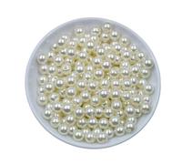 CSFFA 50-1000 Cuentas de Perla de imitación ABS con Agujero, 4/6/8/10/12 mm, Redondas, de plástico acrílico, espaciadoras for bisutería DIY.(Brown_8mm x 100pcs)