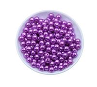 CSFFA 50-1000 Cuentas de Perla de imitación ABS con Agujero, 4/6/8/10/12 mm, Redondas, de plástico acrílico, espaciadoras for bisutería DIY.(Gold_12mm x 50pcs)