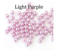 CSFFA 50-1000 Cuentas de Perla de imitación ABS con Agujero, 4/6/8/10/12 mm, Redondas, de plástico acrílico, espaciadoras for bisutería DIY.(Beige_4mm x 300pcs)