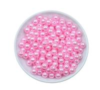 CSFFA 50-1000 Cuentas de Perla de imitación ABS con Agujero, 4/6/8/10/12 mm, Redondas, de plástico acrílico, espaciadoras for bisutería DIY.(White_10mm x 50pcs)
