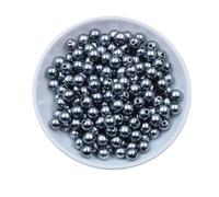 CSFFA 50-1000 Cuentas de Perla de imitación ABS con Agujero, 4/6/8/10/12 mm, Redondas, de plástico acrílico, espaciadoras for bisutería DIY.(Sky Blue_4mm x 300pcs)