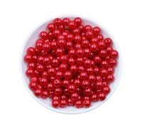 CSFFA 50-1000 Cuentas de Perla de imitación ABS con Agujero, 4/6/8/10/12 mm, Redondas, de plástico acrílico, espaciadoras for bisutería DIY.(Purple_12mm x 50pcs)