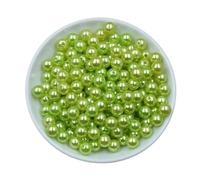 CSFFA 50-1000 Cuentas de Perla de imitación ABS con Agujero, 4/6/8/10/12 mm, Redondas, de plástico acrílico, espaciadoras for bisutería DIY.(Gray_3mm x 1000pcs)