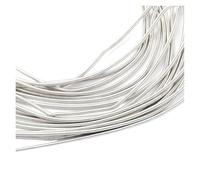 CSFFA Alambre de Cobre Chapado en Oro y Plata for Manualidades, Calibre 10, Flexible, de Metal francés, for Hacer Joyas, Bordar y Abalorios.(Matte Wire-Silver)