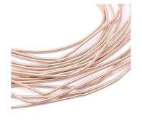 CSFFA Alambre de Cobre Chapado en Oro y Plata for Manualidades, Calibre 10, Flexible, de Metal francés, for Hacer Joyas, Bordar y Abalorios.(Matte-Rose Gold)