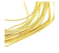 CSFFA Alambre de Cobre Chapado en Oro y Plata for Manualidades, Calibre 10, Flexible, de Metal francés, for Hacer Joyas, Bordar y Abalorios.(Matte-Light Gold)