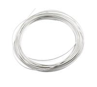 CSFFA Alambre de Cobre Chapado en Oro y Plata for Manualidades, Calibre 10, Flexible, de Metal francés, for Hacer Joyas, Bordar y Abalorios.(Hard Wire-Silver)