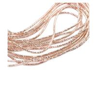 CSFFA Alambre de Cobre Chapado en Oro y Plata for Manualidades, Calibre 10, Flexible, de Metal francés, for Hacer Joyas, Bordar y Abalorios.(Square-Rose Gold)