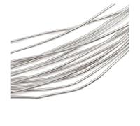 CSFFA Alambre de Cobre Chapado en Oro y Plata for Manualidades, Calibre 10, Flexible, de Metal francés, for Hacer Joyas, Bordar y Abalorios.(Bright Wire-Silver)