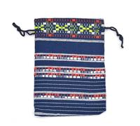 CSFFA Bolsa de tela de lino y algodón a rayas, paquete de joyería for regalo de dulces, paquete de almacenamiento con cordón, bolsa reutilizable de bolsillo, venta al por mayor, 50 Uds.(07,13x18cm)