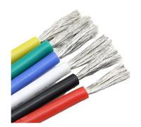 CSFFA Cable de 1 m Resistente al Calor, Calibre 11, 10, 8, 7, 6, 4, 3, 2, 1, 0, 0, 0, 0, 0 AWG, Cable de Cobre Flexible de Alta Temperatura, Alambre de Silicona ultrasuave(Green,11AWG)