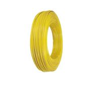 CSFFA Cable de Cobre estañado con Aislamiento FEP de PTFE de Alta Temperatura UL1332 de 1 m, calibres AWG 30, 28, 26, 24, 22, 20, 18, 16, 14, 13, 12, 11 y 10 for Impresora 3D.(Yellow,24AWG)