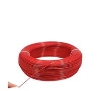 CSFFA Cable de PTFE Negro Rojo UL1332 30 28 26 24 22 20 18 16 14 13 12 11 10AWG Cable de Cobre estañado OFC Aislado FEP de Alta Temperatura(Red,1 Meter,20AWG)