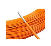 CSFFA Cable electrónico Chapado en Plata con Aislamiento FEP de 2m, Cable de Cobre de señal HiFi de Alta pureza OFC 0,06 0,08 0,12 0,2 0,35 0,5 1 2 4 6 10mm(Orange,15AWG 2.0mm Sq1.5)