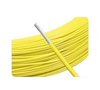 CSFFA Cable electrónico Chapado en Plata con Aislamiento FEP de 2m, Cable de Cobre de señal HiFi de Alta pureza OFC 0,06 0,08 0,12 0,2 0,35 0,5 1 2 4 6 10mm(Yellow,28AWG 0.8mm Sq0.08)