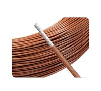 CSFFA Cable electrónico Chapado en Plata con Aislamiento FEP de 2m, Cable de Cobre de señal HiFi de Alta pureza OFC 0,06 0,08 0,12 0,2 0,35 0,5 1 2 4 6 10mm(Brown,22AWG 1.2mm Sq0.35)