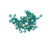 CSFFA Compre 1 y reciba 1 gratis. Cuentas de cristal brillantes de 4 mm, cuentas bicono, cuentas de vidrio, cuentas espaciadoras sueltas for pulseras, fabricación de joyas DIY, 200 piezas.(Malachite g