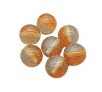 CSFFA Cuentas Redondas con Efecto de Polvo de Resina Gruesa de 12/16/20mm for Collar Hecho a Mano, Piezas de Bricolaje, Accesorios y componentes de joyería(Orange_20mm 100pcs)