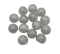 CSFFA Cuentas Redondas Gruesas en Polvo de Resina Transparente de 12/16/20mm for Collar Hecho a Mano, Piezas de Bricolaje, Accesorios y componentes de joyería(Silver_12mm 500pcs)