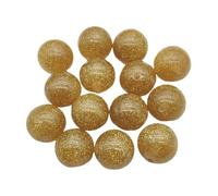 CSFFA Cuentas Redondas Gruesas en Polvo de Resina Transparente de 12/16/20mm for Collar Hecho a Mano, Piezas de Bricolaje, Accesorios y componentes de joyería(Gold_12mm 500pcs)