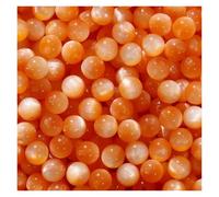 CSFFA Lote de 10/20 Cuentas espaciadoras Sueltas de Resina Redondas de 8/10/12 mm for Hacer Joyas a Mano, Pulseras y Collares, Accesorios DIY.(Orange_12mm-10pcs)