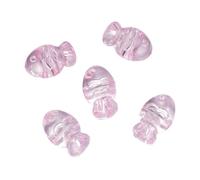 CSFFA Lote de 10 Cuentas acrílicas con Forma de pez, Coloridas, Transparentes, espaciadoras Sueltas for Collares, Pendientes y Joyas.(Pink_11.5x13.5x22mm)