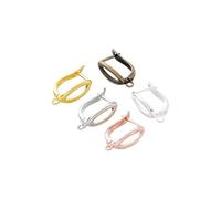 CSFFA Lote de 10 Ganchos for Pendientes de Palanca Francesa de 19 mm, con Base de Alambre, for Hacer Joyas DIY.(Mixed-B)