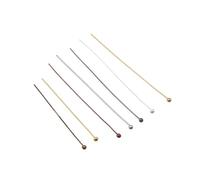 CSFFA Lote de 100-200 alfileres de Cabeza Plana de 10-70 mm con Cabeza esférica chapada en Oro for Accesorios de joyería.(Beige_16mm x 200Pcs)