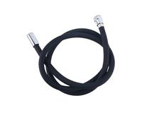 CSFFA Manguera de ducha de látex de 1,5/2 m, tubo flexible, grifo potente de silicona de alta presión, accesorios for baño y inodoro(Black 1.5m)