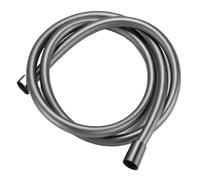 CSFFA Nueva manguera de ducha suave plateada y negra alta presión PVC for baño, cabezal mano, fontanería Flexible, antibobinado, GI/2 Universal(Gray,150cm)