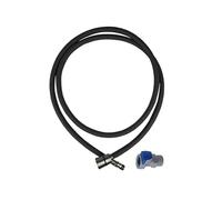 CSFFA Reemplazo de manguera grifo cocina, plomería Flexible trenzada nailon extraíble G1/2 M10/M15, accesorio tubo giratorio negro y gris(M10 Black adaptor)