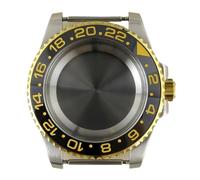 CSFFA Silvery and Gold Sterile Watch Case 316L Stainless Steel For NH34 NH35 NH36 NH38 8215 2824 Movement 28.5mm Dial(Solid Bottom Cover 2_Seiko NH34 35 36 38)