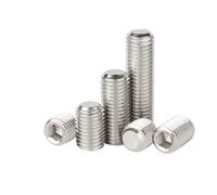 CSFFA Tornillo de fijación hexagonal M3-M16 304SS, rosca fina, punta plana, sin cabeza
