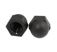 CSFFA Tuercas de cúpula de nailon con tapa de bellota, blancas/negras, de plástico, hexagonales, M3, M4, M5, M6, M8, M10, M12, M14, M16, M18, M20, for uso en aislamiento.(Black,M8 20pcs)