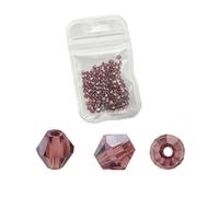 CSFFA Venta al por Mayor, 1000 Unidades, Bolsa Grande, Coloridas Cuentas de Cristal bicono de 4 mm, Cuentas espaciadoras Sueltas, Accesorios for Hacer Joyas y Pulseras.(Purple AB_4mm 1000pcs)