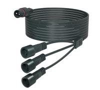 cshare Cadena de luces de 10 m, divisor de 1 a 3 Y distribuidor y cable de extensión de 2 pines, IP65, resistente al agua, para carámbanos G40, bolas para árbol de Navidad, exterior e interior