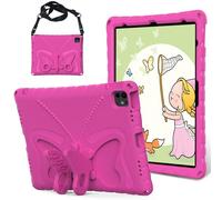 CSHNB Case For iPad Air 13 Inch 2025 (M3)& 2024 (M2)/Pro 12.9" 2022/2021/2020/2018,Lightweight EVA Rugged Shockproof Protective Cover Stand Cover Case(Rose Red)