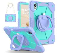 CSHNB Compatible with Huawei Matepad 12X (2024) Case Built-in Pencil Holder Rugged Shockproof Cover,Protective Case W 360 Swivel Kickstand+Hand Strap+Shoulder Strap(Purple)