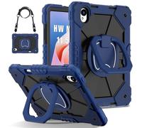 CSHNB For Huawei Matepad 11.5S WiFi: TGR-W09 11.5" (2024 Release) Case Built-in Pencil Holder Rugged Shockproof Cover,Protective Case W 360 Swivel Kickstand+Hand Strap+Shoulder Strap(Blue 1)