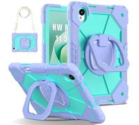 CSHNB For Huawei Matepad 11.5S WiFi: TGR-W09 11.5" (2024 Release) Case Built-in Pencil Holder Rugged Shockproof Cover,Protective Case W 360 Swivel Kickstand+Hand Strap+Shoulder Strap(Purple)