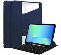 CSHNB For Samsung Galaxy Tab S10 Lite /S10 FE / S9FE/S9 11inch Case with Detachable Wireless Keyboard + Pen Holder, 360 Degree Swivel Stand Smart Tablet Cover W Auto Sleep/Wake(Dark Blue)