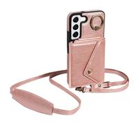 CSHNB Funda para teléfono Funda Tipo Cartera Compatible con Samsung Galaxy S23 FE con Soporte Giratorio de 360°, Soporte y 6 Ranuras for Tarjetas, con Textura de Lichi. Protección Duradera(Gold)