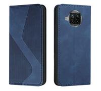 CSHNB Funda Tipo Cartera For Xiaomi Mi 10T Lite 5G/Mi 10i 5G, Compatible con Xiaomi Mi 10i 5G [Funda Interior de TPU a Prueba de Golpes] Funda de Piel sintética con Tapa magnética(BLU)