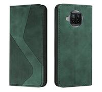 CSHNB Funda Tipo Cartera For Xiaomi Mi 10T Lite 5G/Mi 10i 5G, Compatible con Xiaomi Mi 10i 5G [Funda Interior de TPU a Prueba de Golpes] Funda de Piel sintética con Tapa magnética(Ye?il)