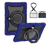 CSHNB Heavy-Duty Protective Case for Honor Pad 9 2023 12.1 Inch, 360° Rotating Stand, Shoulder Strap, Pencil Holder & Handle Ring, Shockproof Cover for Kids & Adults(Dark Blue)
