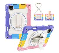 CSHNB Shockproof Case for Honor Pad GT Pro 12.3" / MagicPad 2 12.3" Tablet Cover Kids Case TPU Case Kickstand Rugged Protective Cover with Hand Strap Carrying Strap(Pink)